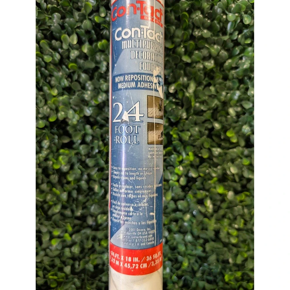 Con-Tact Brand Marble Decorative Covering 24Ft Roll Self Adhesive Y2K